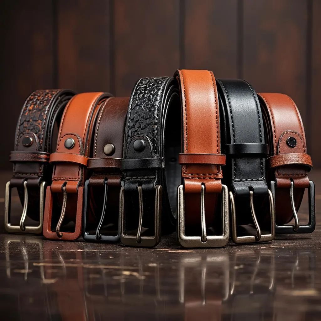 Premium leather belts collection